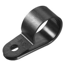 sourcing map 50Pcs Nylon R-Type Cable Clamp Organizer Cord Clips for Wire Management 19.4mm Black CC-5