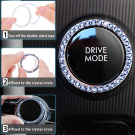 Frienda 10 Pcs Leather Steering Wheel Cover Set for Women 14.5-15 Inch Car Accessories with Seat Belt Shoulder Pad Seatbelt Cover Cup Holder Start Button Ring Sticker Air Vent Clip(Blue)