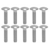 30Pcs M8x1.25 Screw Bolt A2 Stainless Steel Cup Square Coarse
