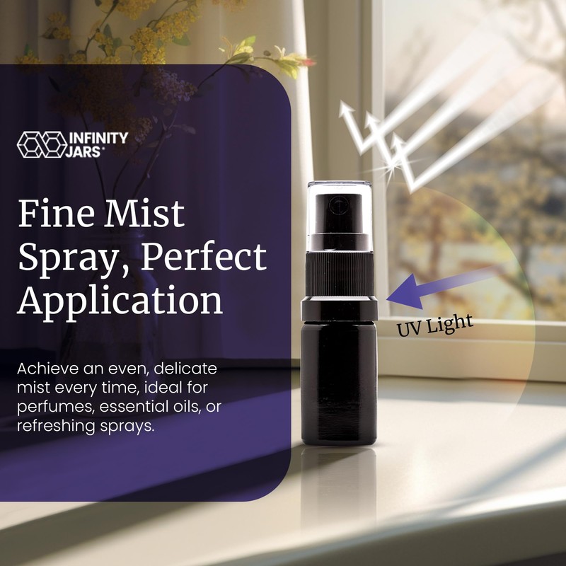 nfinity Jars 5 Ml (.17 fl oz) Black Ultraviolet Glass