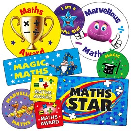 275 Mixed Magic Maths Multiplication Addition Subtraction Division Motivational Childrens Pupils School Praise Teachers Reward Stickers Primary Teaching Services