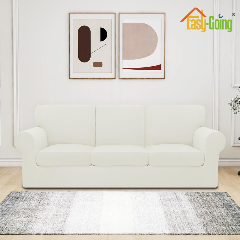 Easy-Going 7 Pieces Stretch Couch Cover Washable Sofa Cover Set