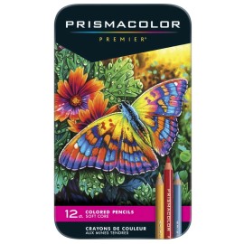 Prismacolor Brand New Prismacolor Premier Colored Pencil Soft Core 12 Count Tin Case 2068321