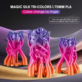 US Raw Materials 3D Printer Filament PLA, Shiny Peach Color Filament, Color Change by Length PLA, Fit Most FDM 3D Printers, Matte Finish 1KG/ 2.2lbs Spool, Rainbow Blaze