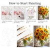 ZRIZQ Paint by Numbers for Adults Beginners,Sunflower Adult Paint by