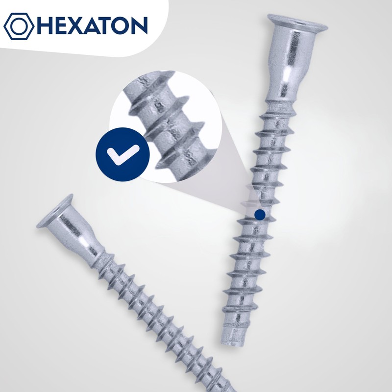 HEXATON Confirmat Screws 5 x 50 mm - Countersunk Hex