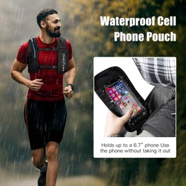 Jueachy Skirucksack Ultraleicht Trinkrucksack mit 2L Trinkblase: Laufvest Herren Damen Hydration Pack - Fahrradrucksack Klein Motorrad Rucksack Laufrucksack für Laufen Radfahren Wandern Joggen