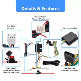 SI For 2006-2012 Toyota RAV4 - 4-Way Flat Trailer Wiring Harness Connector