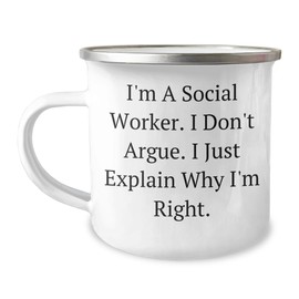 I'm A Social Worker, Gifts for Social Workers, Camping Mug for Dad, Fathers Day Gift for Him