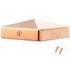 Solid Copper Pyramid Post Cap for 4x4 Wood Posts (3.5"