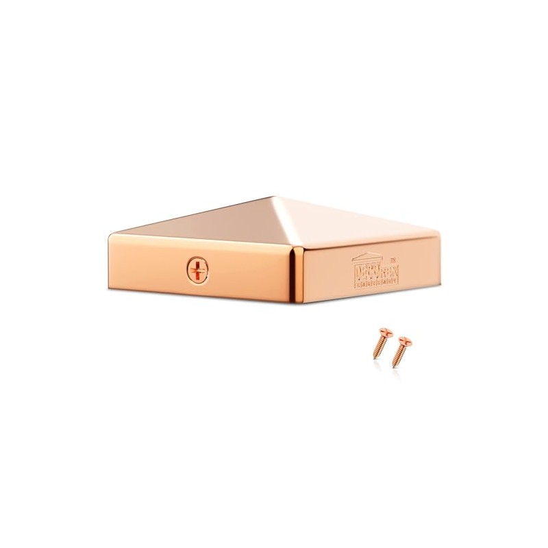 Solid Copper Pyramid Post Cap for 4x4 Wood Posts (3.5"