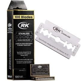 RK Shaving Double Edge Razor Blade - 100 pack - designed for the Henson AL13