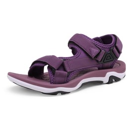 DREAM PAIRS Sandalias Deportivas para Mujer, Sandalias de Senderismo con Soporte de Arco para Mujer, Cómodas Sandalias de Verano para Playa y Agua,Size 24.0 cm,Burdeos,DSA214