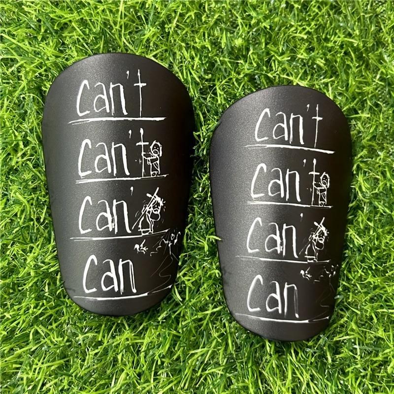 Cartoon Letter Pattern Football Shin Pads, 1 Pair Football Shin