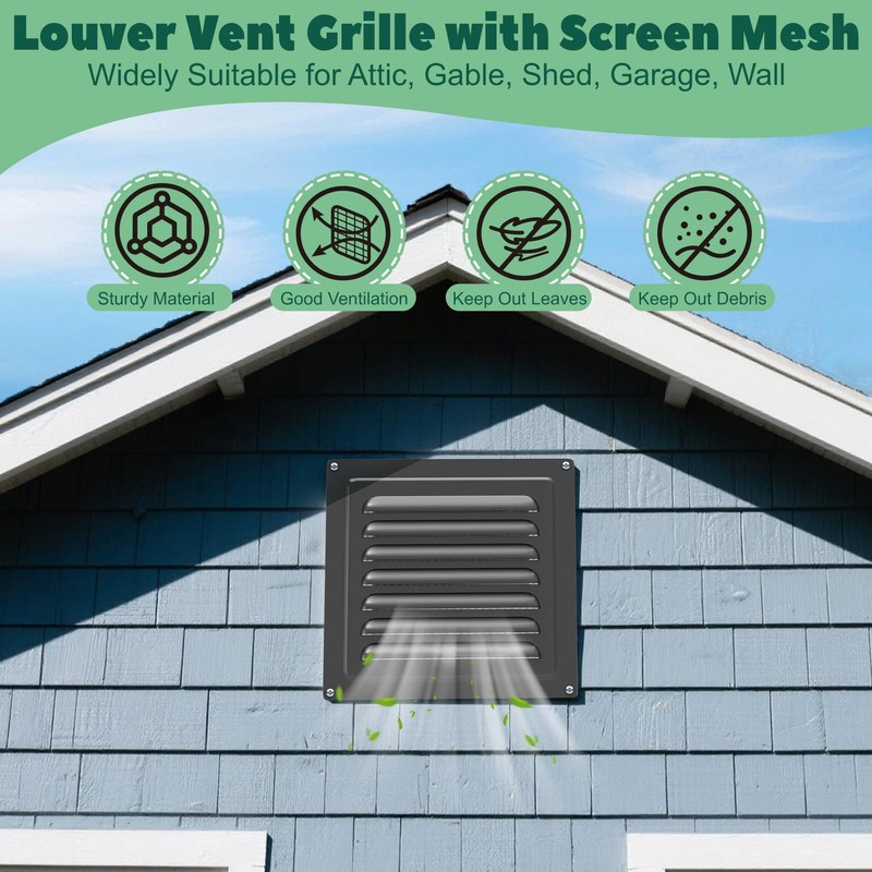 Memrita 12 x 12 Inch Attic Vent with Screen Mesh,