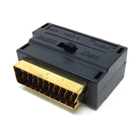 DRUT Scart to 3 RCA Composite Phono & SVHS S Video Adaptor with In Out Switch Converter Cable Lead Adapter