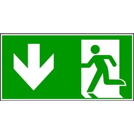 H.Klar Sign PVC Emergency Exit E001+E005 150 x 300 mm
