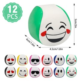 Forbabe 12 Stück Jonglierbälle für Anfänger 5cm Juggling Balls for Beginners Pädagogische Jonglierball Set für Drinnen und Draußen Jonglierbälle Dosenwerfen