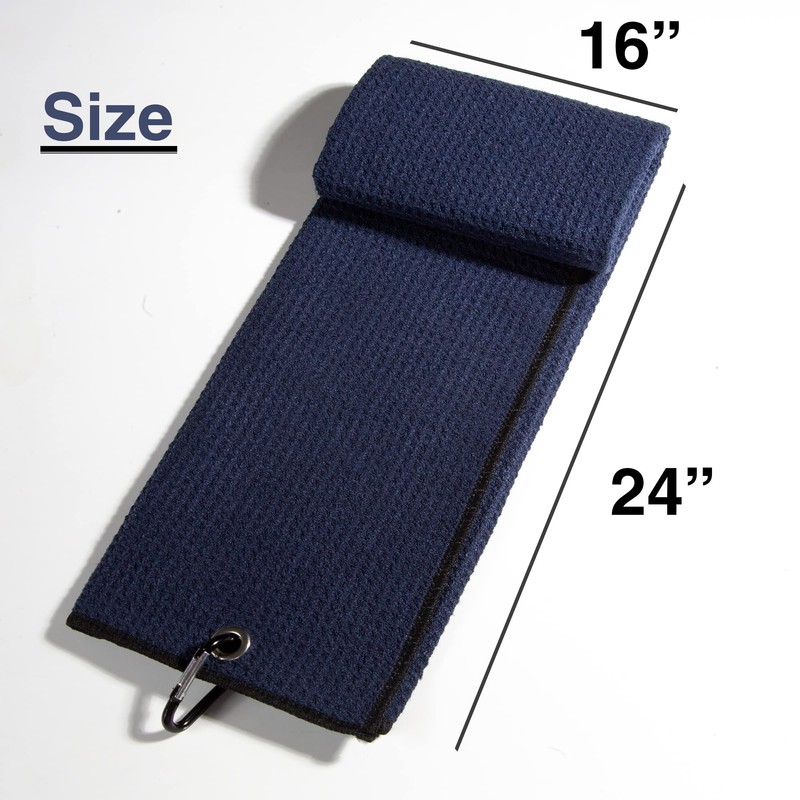ELKPACE Golf Towel, Microfiber Golf Towels with Waffle Pattern Tri-fold