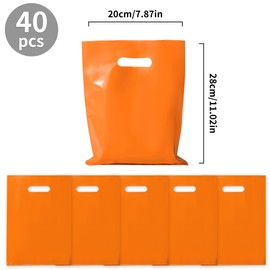 Perpereke home plastic party gift bags, 40 gift bags, bulk snack bags with handles, suitable for kids birthday party, thanksgiving, christmas,