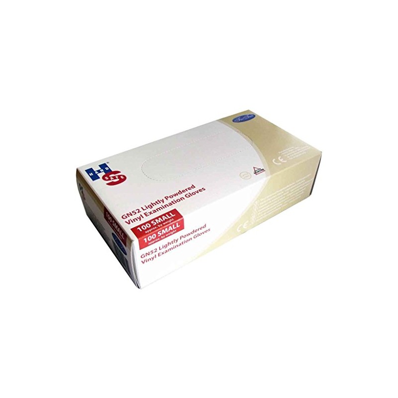 Handsafe GN52 Powdered Clear Vinyl Disposable Examination Gloves - Pack