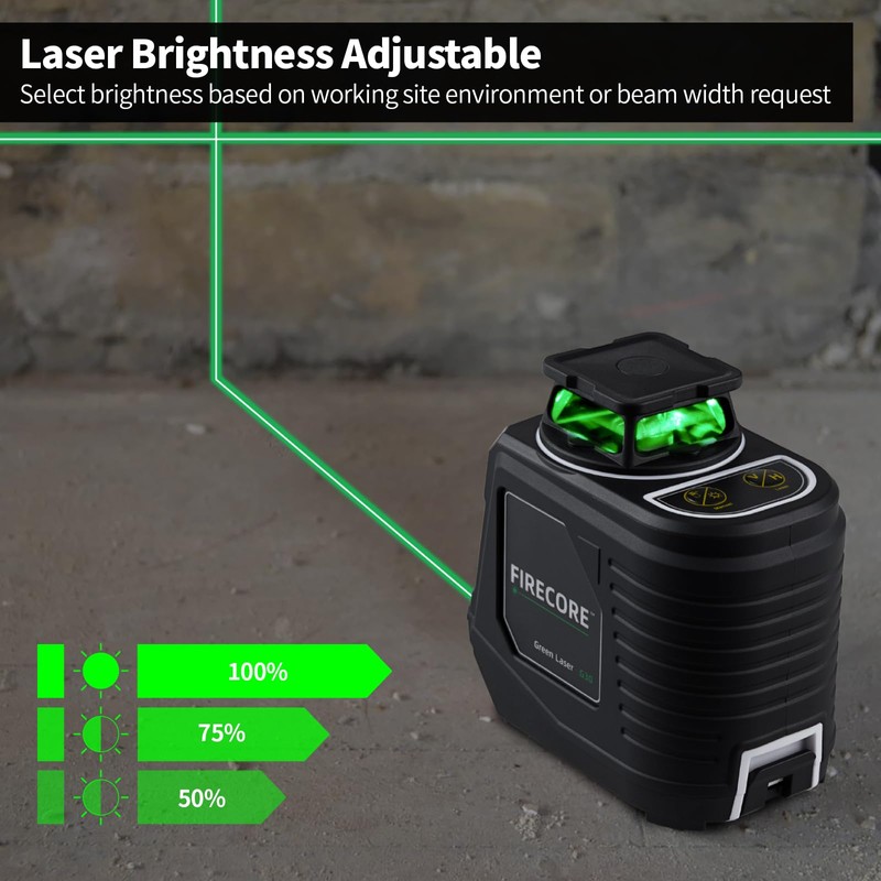 Firecore 360° Laser Level with Tripod, 100Ft Self Leveling Laser