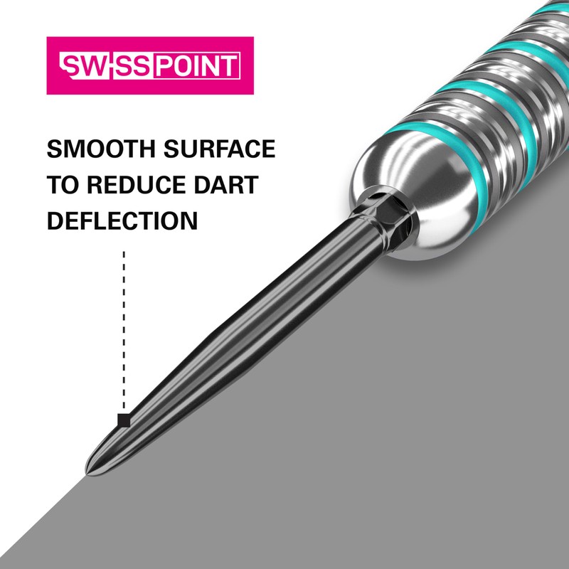 Target Darts Swiss Point Smooth Dart Tips, Black, 30 mm