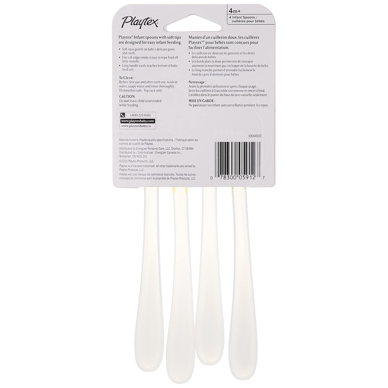 Mealtime Infant Spoons - Pack of 4 (Colors Vary)