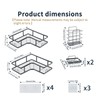 5-Pack Rustproof Stainless Steel Adhesive Shower Caddy Set