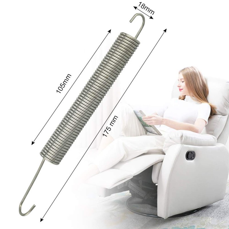 TANCUDER 2 Pcs Recliner Replacement Springs Dual Hook Mechanism Tension