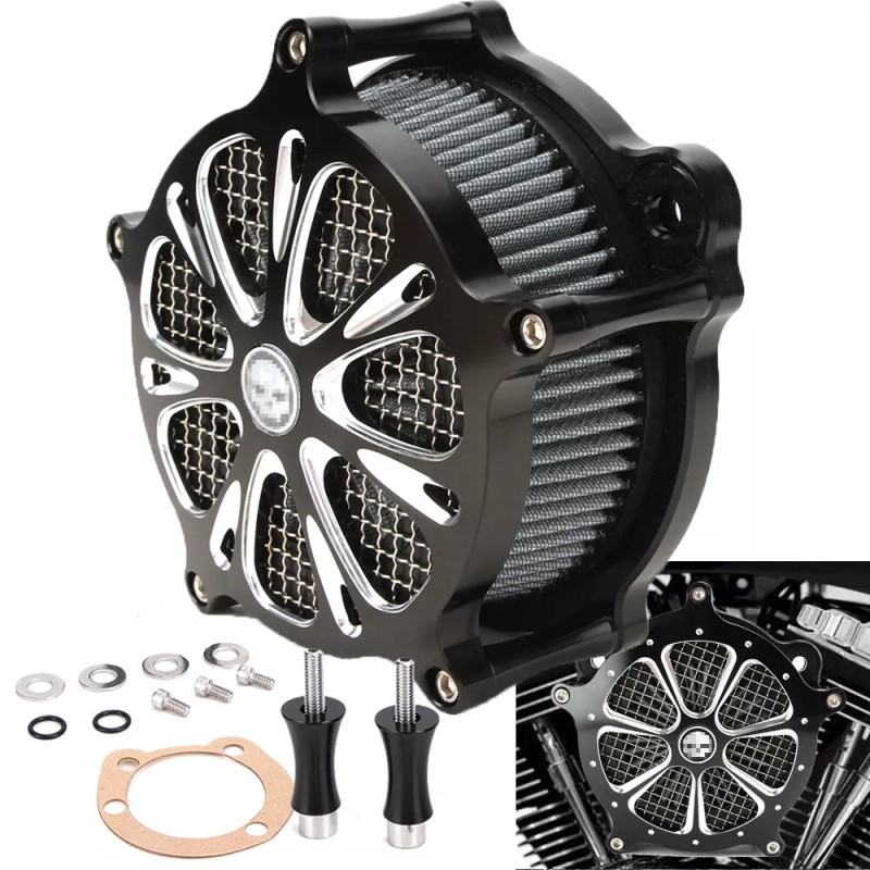 TWOM Air Cleaner Intake Filter For Harley Touring Road King