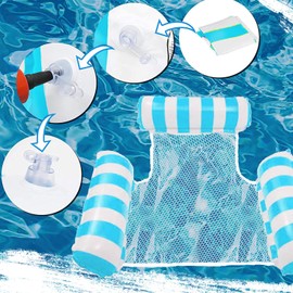 2-Pack Inflatable Pool Float Chair,Swimming Pool Floats,Water Hammock Floatie Raft Recliner with Bottom Mesh Pool Toys for Adults Swim Floating Party Vacation Fun and Rest