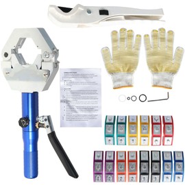 Timunr Hydraulic Hose Crimper AC Crimping Tool with 7 Die Set 71500 Handheld Hose Crimper Kit