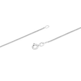 NKlaus Necklaces Curb Chains 925 Sterling Silver Women's Necklace Fine Silver Chain 1.4 mm Wide, Sterling Silver