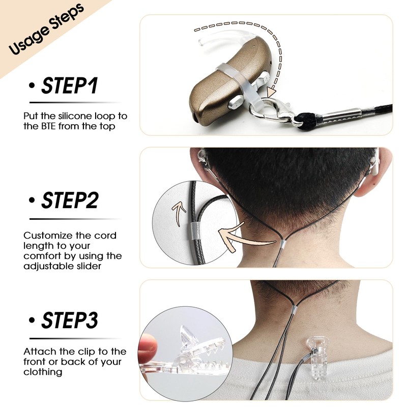 Earjgruu Set of 2 Hearing Aid Clips,Portable Hearing Amplifiers Clips