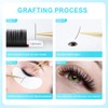NAGARAKU Ellipse Flat Eyelash Extension with Double Tip Shape, Professional