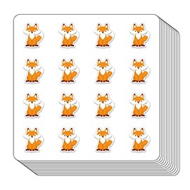 Fox Planner Stickers, 0.5in Scrapbooking Kids DIY Calendar Crafting 208-Pack