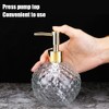220ml/8oz Empty Clear Glass Soap Dispenser Glass Jar Bathroom Lotion