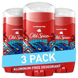 Old Spice Desodorante Libre de Aluminio para Hombre, Krakengard, 48 Hr. de Protección, 3Oz (Paquete de 3)