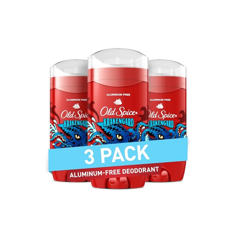 Old Spice Desodorante Libre de Aluminio para Hombre, Krakengard, 48