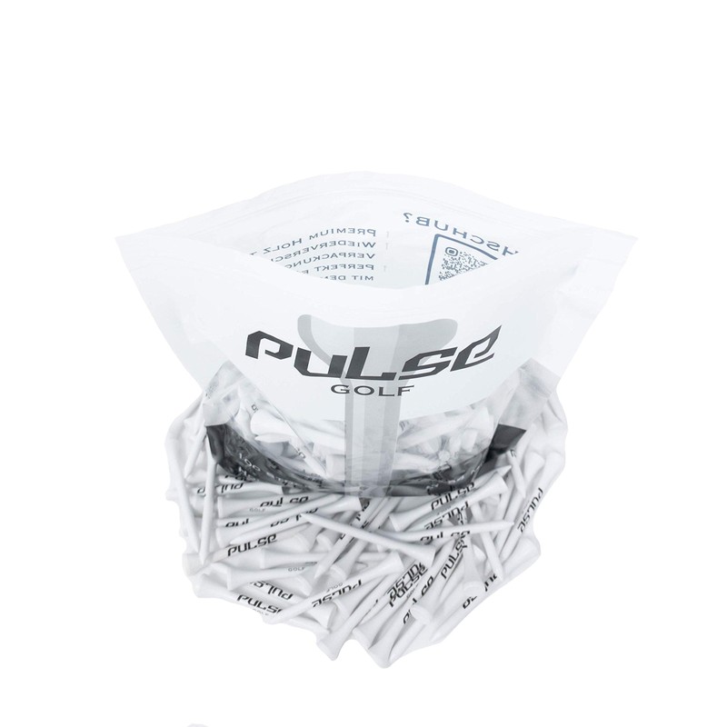 Premium Wooden Golf Tee - Pack of 100 (White, 54)