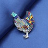 NEWEI - Broche de gallina de aleación esmaltada, joyería de