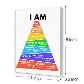 I Am a Child of God Wall Art,Christian Kids Wall Decor,Kid Affirmations Wall Decor,Bible Scripture Wall Art for Nursery Kids Room Classroom