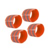 Partuto 4pcs Reflective Bands for Wrist Cycling Reflective Wristbands Orange