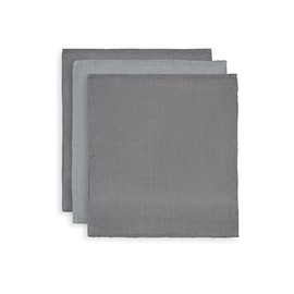 Jollein 437-848-65308 Burp Cloths Grey Pack of 3 31 x 31 cm