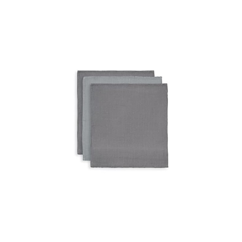 Jollein 437-848-65308 Burp Cloths Grey Pack of 3 31 x