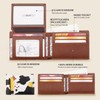 VANNANBA Cow Print Wallet for Men Slim Bifold Credit Card