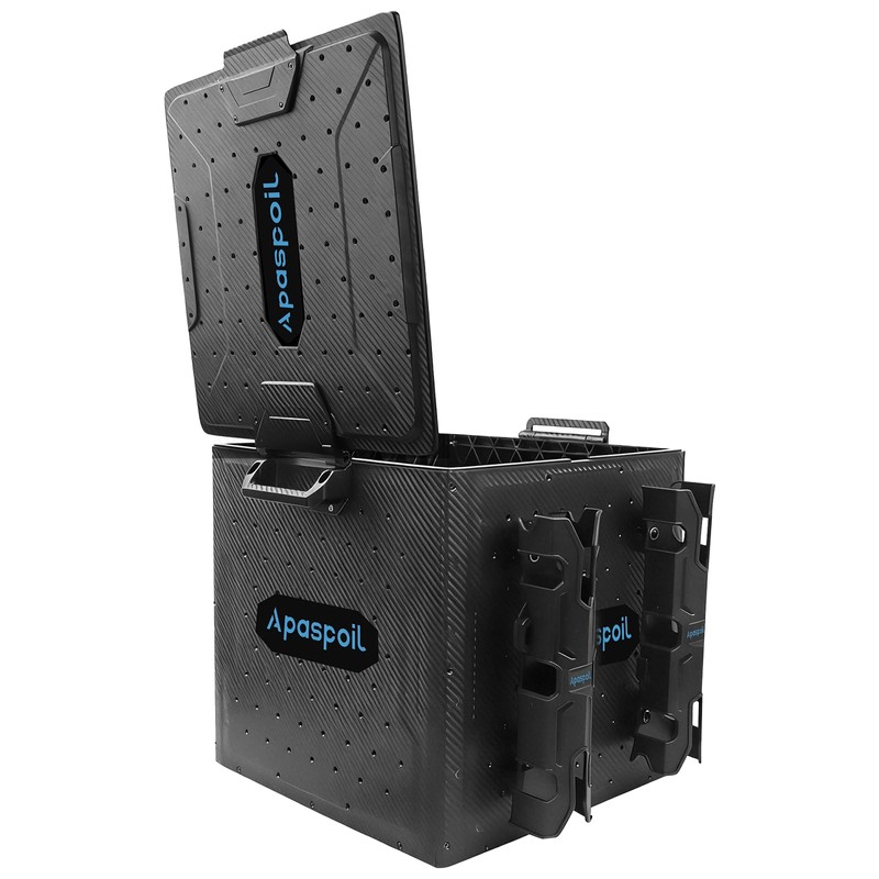Kayak Fishing Crate with 4 Rod Holders,13"x13" Kayak Tackle Storage
