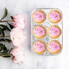 Plasticpro Aluminum Foil Muffin Pans Reusable and Disposable, Holds 6
