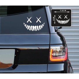 Printbeat Demon Smile Vinyl Decals Stickers for Cars, Vans, Trucks, laptops (5x7.12)
